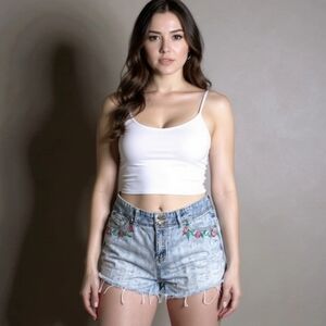 Vintage Old Navy Custom Painted Jean Shorts
